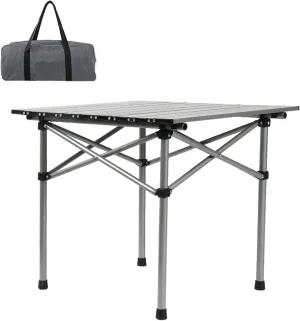 Outdoor Folding Table Compact Aluminum Camping Hiking Roll Up Table Portable Folding Picnic Lightweight Extra High Load Bearing Table,S(Length53cm)