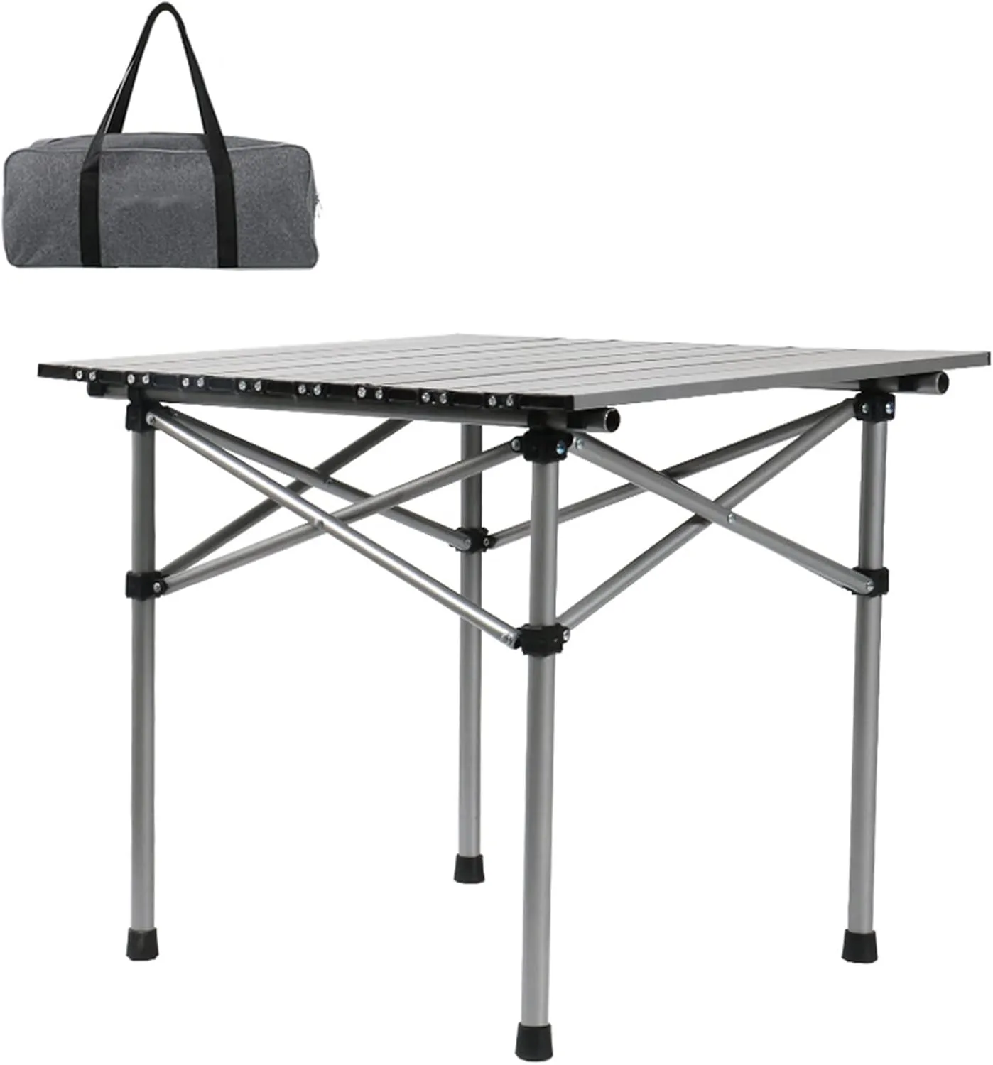 Outdoor Folding Table Compact Aluminum Camping Hiking Roll Up Table Portable Folding Picnic Lightweight Extra High Load Bearing Table,S(Length53cm)