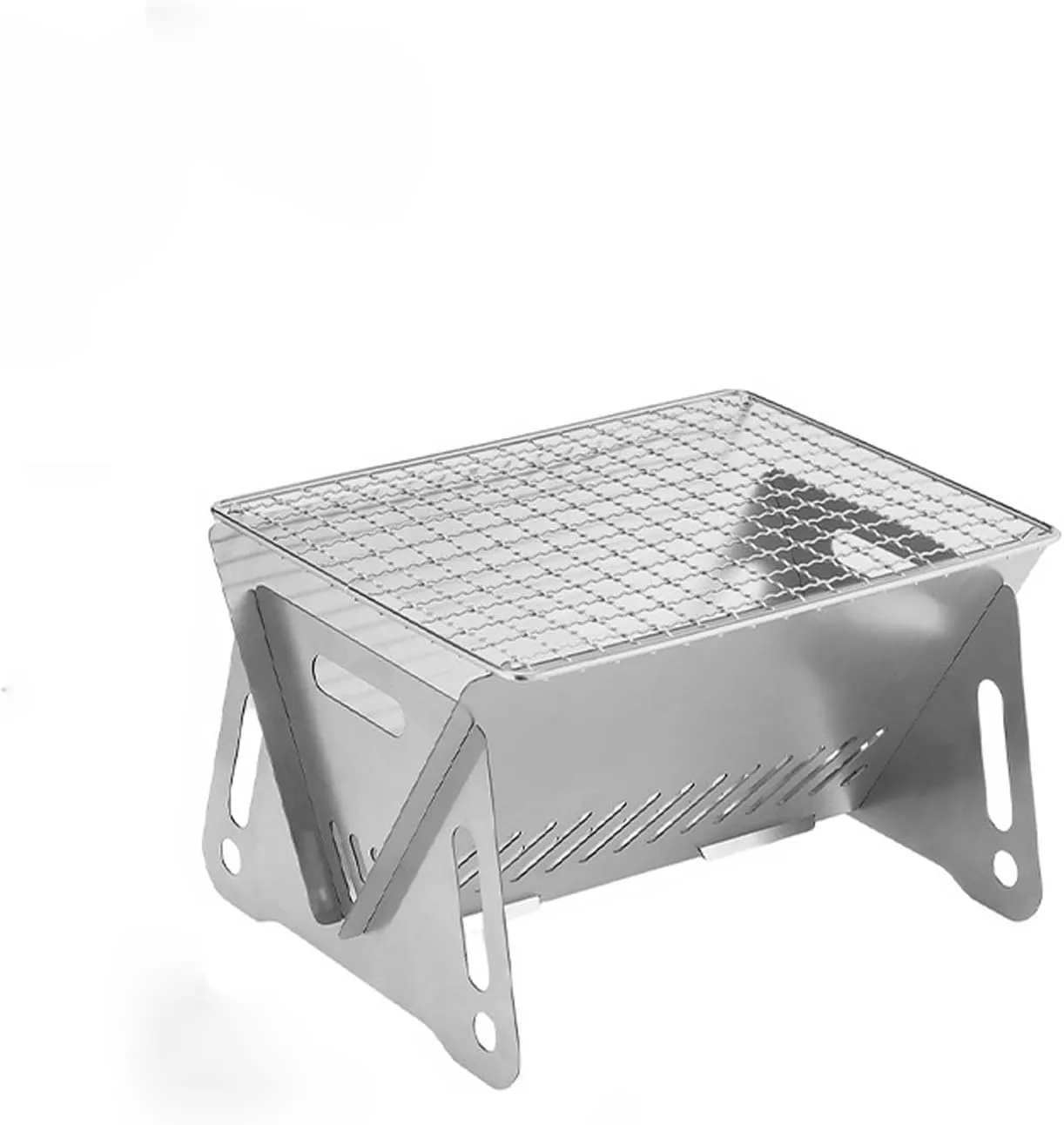 Outdoor wood stove barbecue grill tea rack wood fire barbecue stove fire table outdoor folding card barbecue stove carbon grill