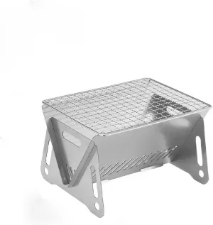 Outdoor wood stove barbecue grill tea rack wood fire barbecue stove fire table outdoor folding card barbecue stove carbon grill