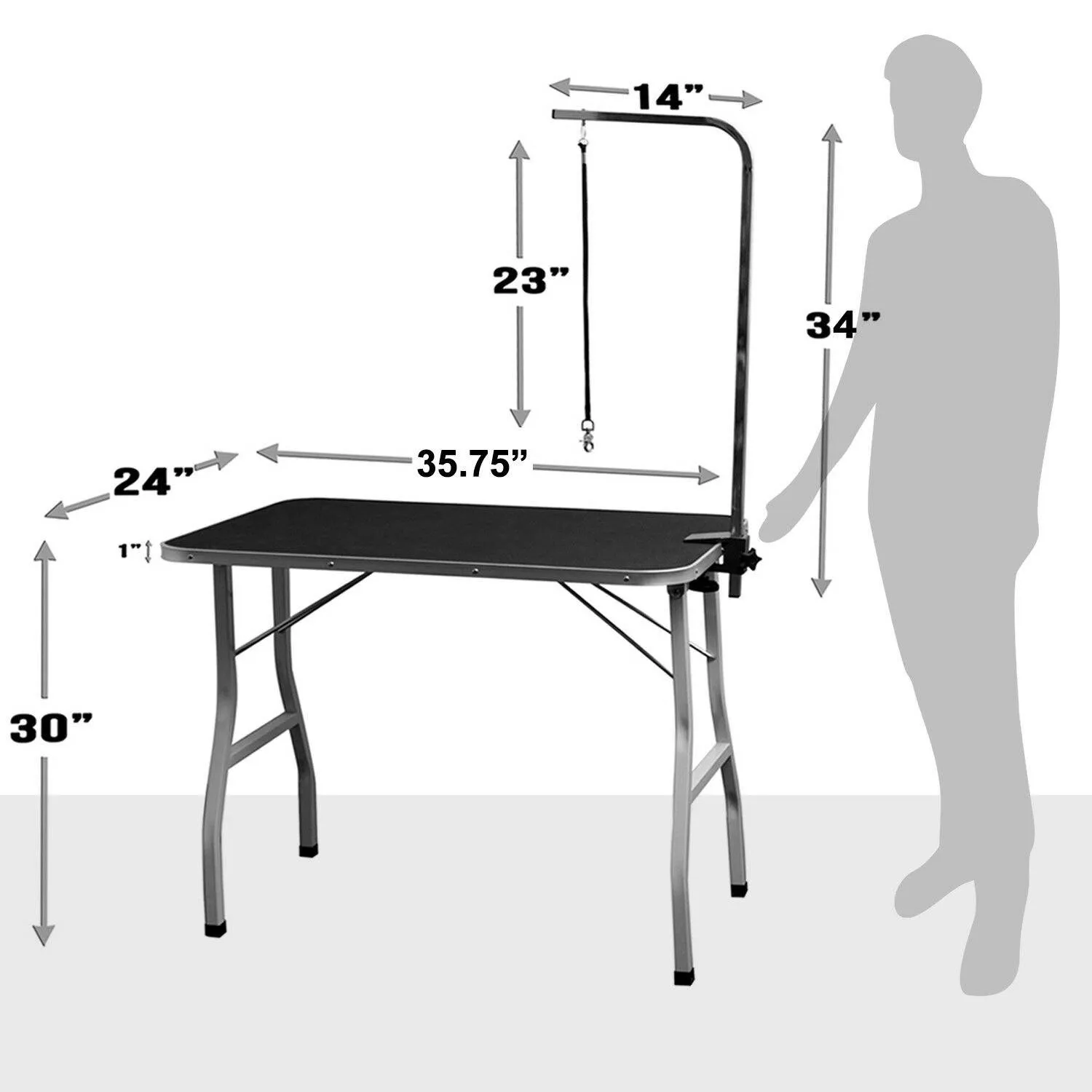 Oxgord 36" Pet Grooming Foldable Table