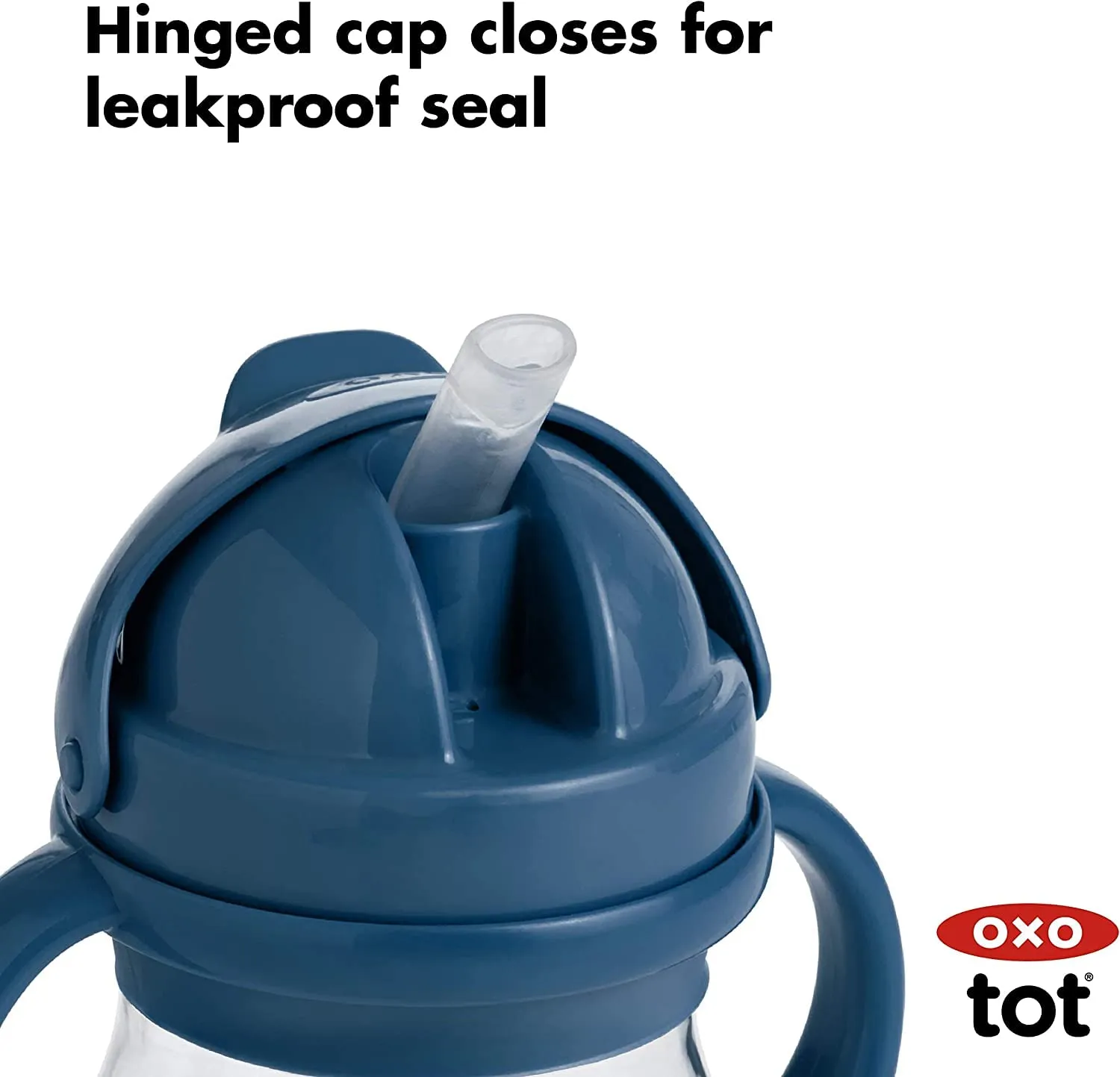 OXO Tot Transitions Straw Cup With Handles 6 oz - Navy - 2 Pack