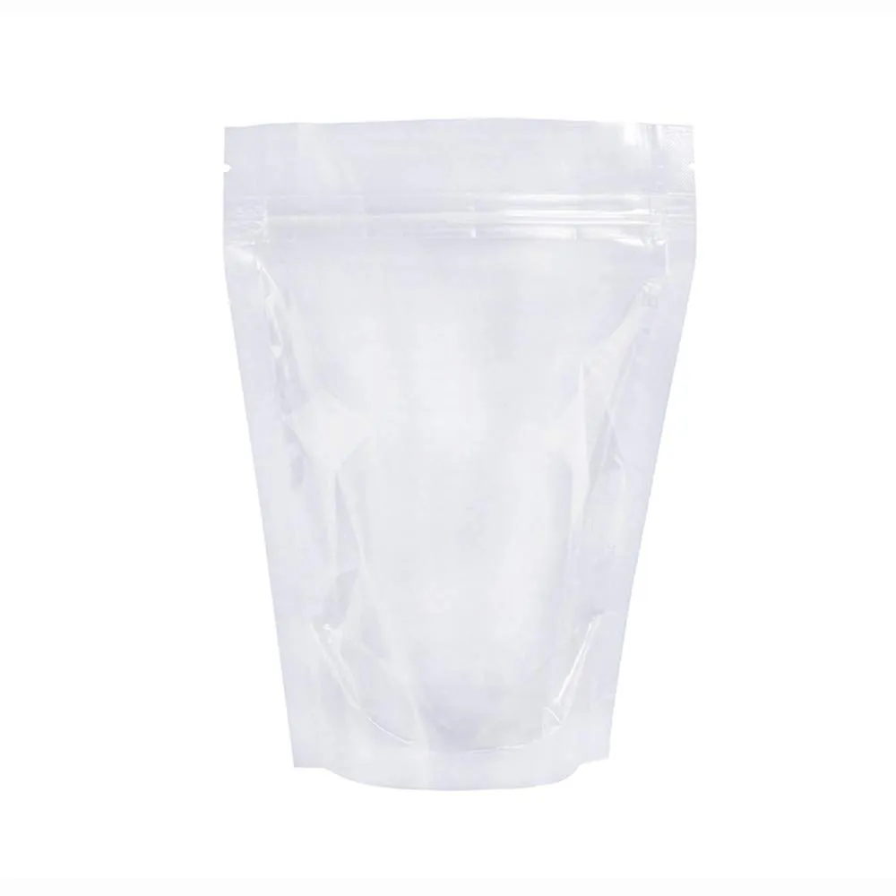 PABCK 100 Pack (Outside Size 3.9x5.9 inch)(Inside Size 3.54x3.66 inch) Clear Resealable Stand Up Bags Heat Seal Zipper Lock Leakproof Storage Pouch for Zip Food Storage Lock Packaging with Tear Notch