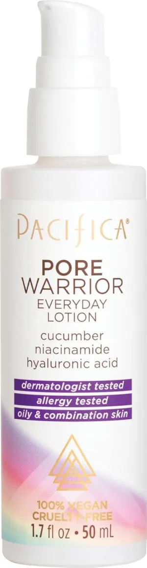Pacifica Pore Warrior Everyday Face Lotion Acne Fighting - Niacinamide, Cucumber and Hyaluronic Acid1.7 oz