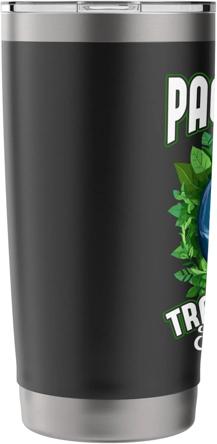 Pack Light Travel Right Stay Green Earth Quote Stainless Steel Insulated Tumbler