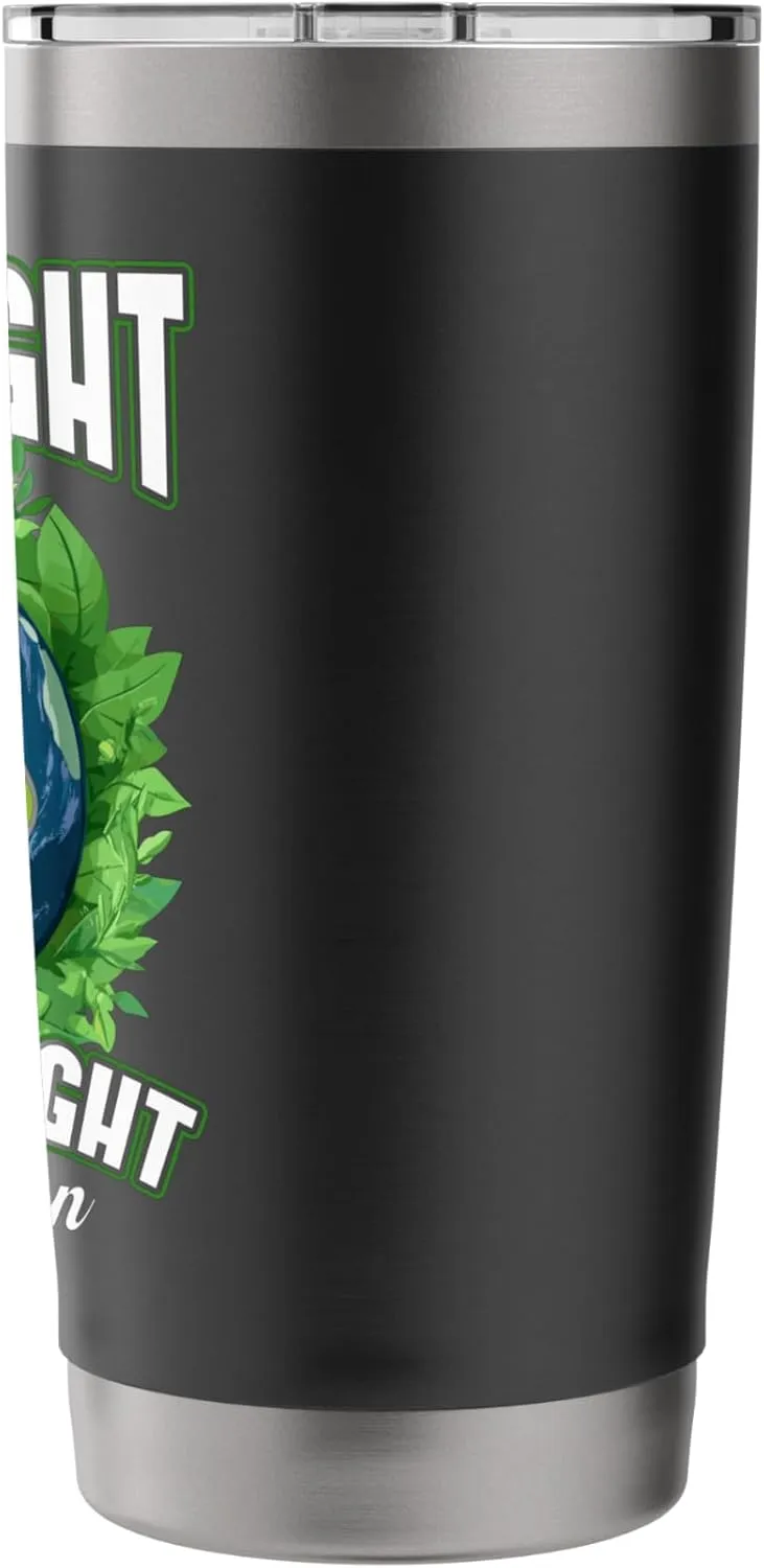 Pack Light Travel Right Stay Green Earth Quote Stainless Steel Insulated Tumbler