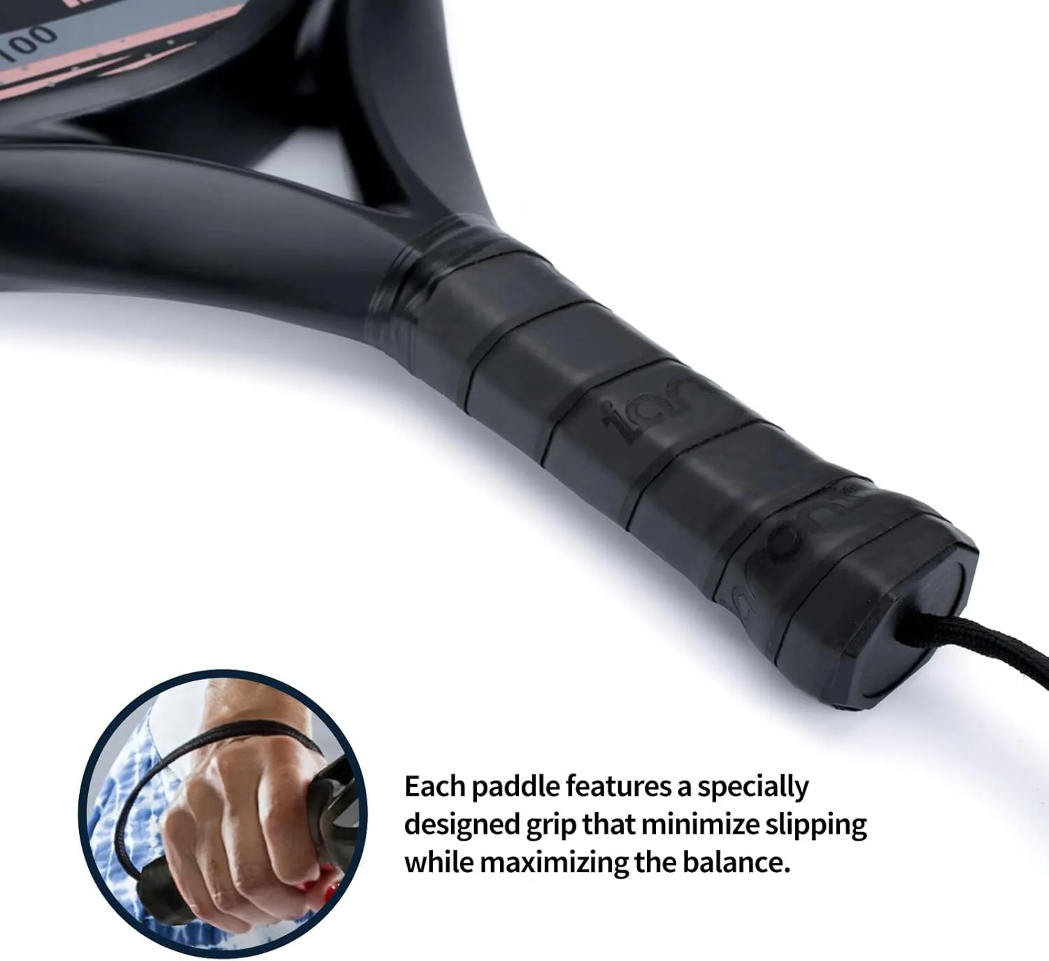 Padel Racket Carbon Fiber Surface with EVA Memory Flex Foam Core Lightweight Padel Racquet