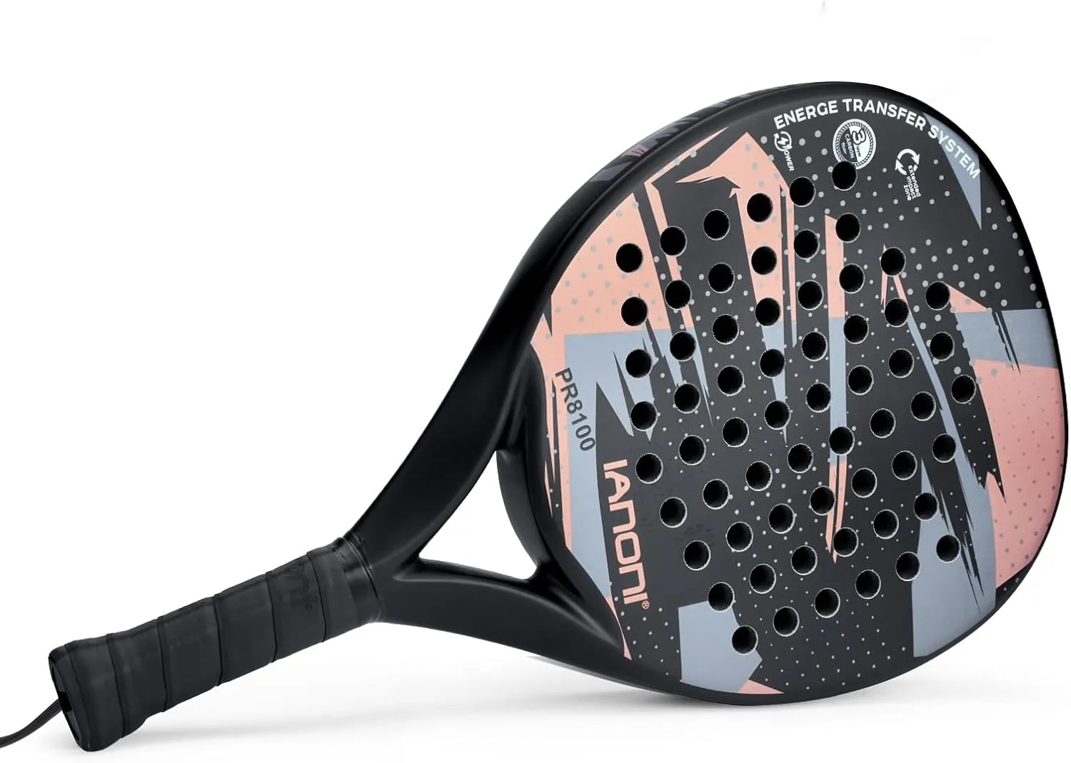 Padel Racket Carbon Fiber Surface with EVA Memory Flex Foam Core Lightweight Padel Racquet