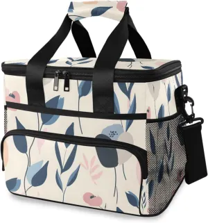 Paisley Floral Pattern Cooler Bag Insulated Cooler Soft Sided Cooler 24 Can Portable Picnic Bag Large Leakproof Lunch Bag Box for Beach Grocery Camping Travel Car Men Women