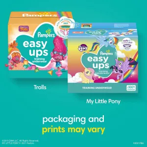 Pampers Easy Ups Boys & Girls Training Pants 3T-4T 22 Count (Pack of 2)