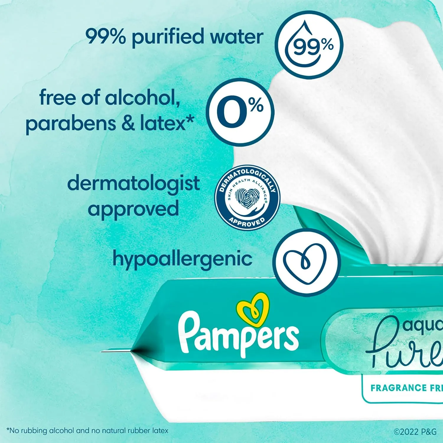 Pampers Pure Protection Disposable Baby Diapers Size 3, 168 Count with Aqua Pure Baby Wipes, 6X Pop-Top Packs (336 Count)