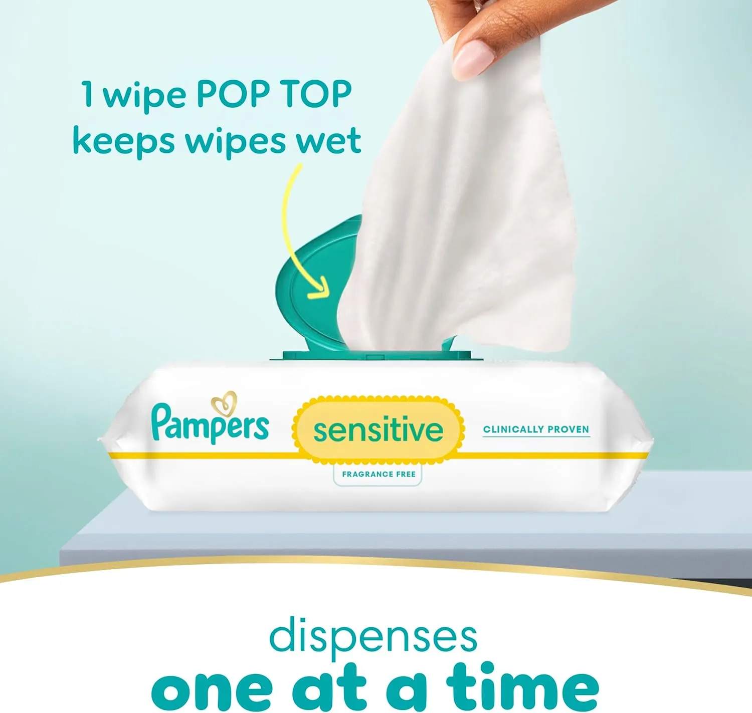 Pampers Swaddlers Disposable Baby Diapers Size 3, 2 Month Supply (2 x 168 Count) with Sensitive Water Based Baby Wipes 12X Multi Pack Pop-Top and Refill (1008 Count)