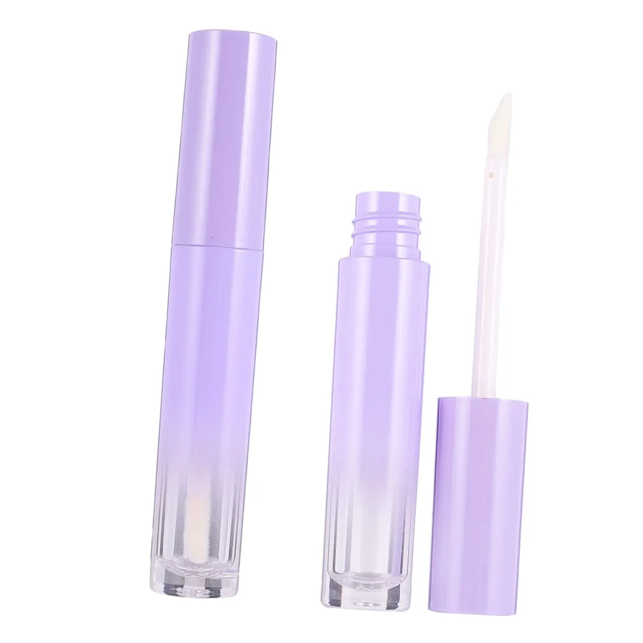 PartyKindom Lip Gloss Empty Tube 10 Pack Gradient Purple Leakproof Cap for Easy Diy