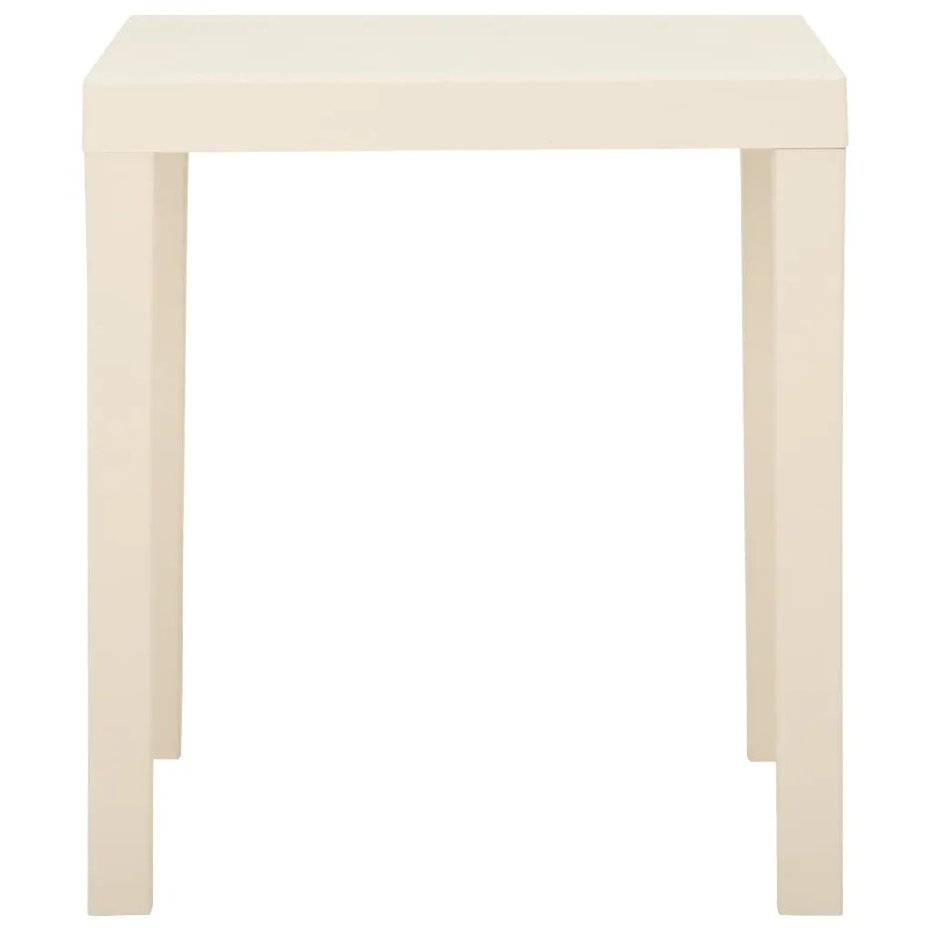 Patio Table White 31.1"x25.6"x28.3" Plastic