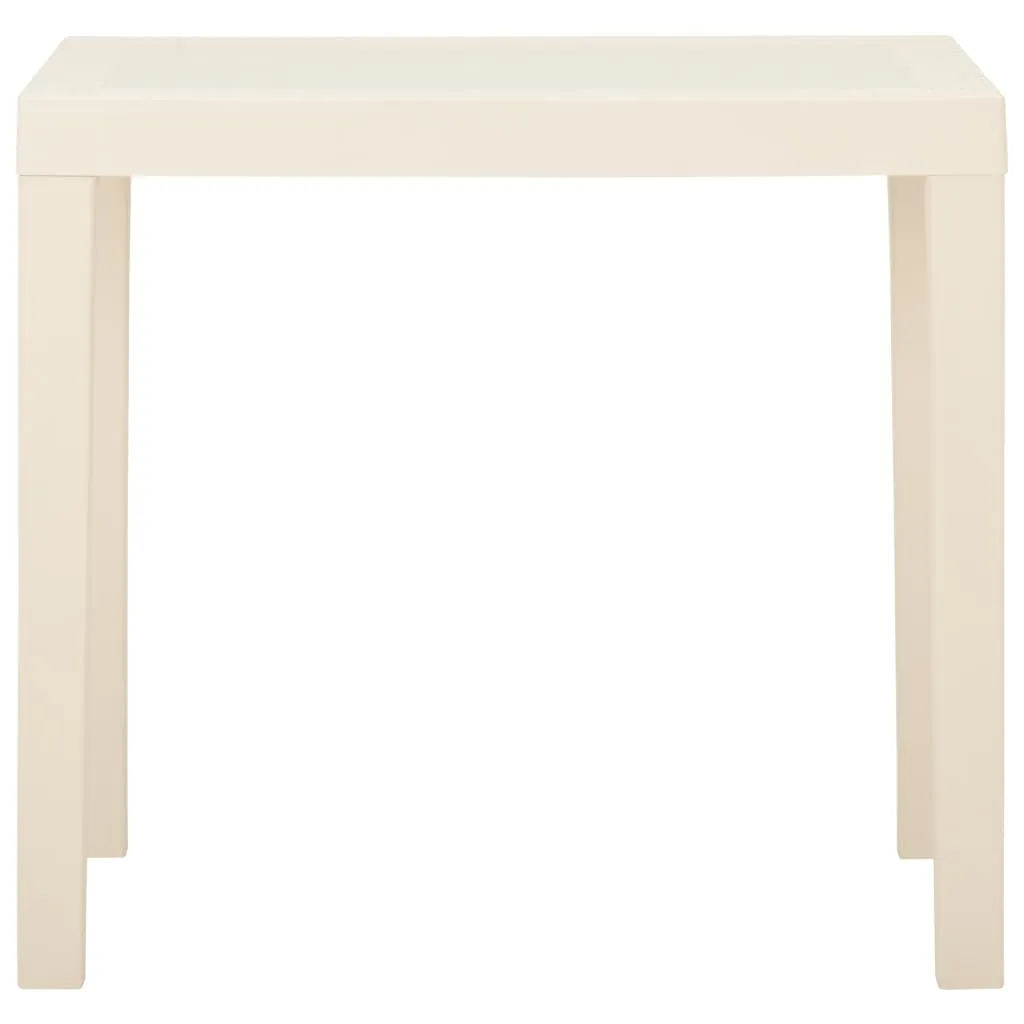 Patio Table White 31.1"x25.6"x28.3" Plastic