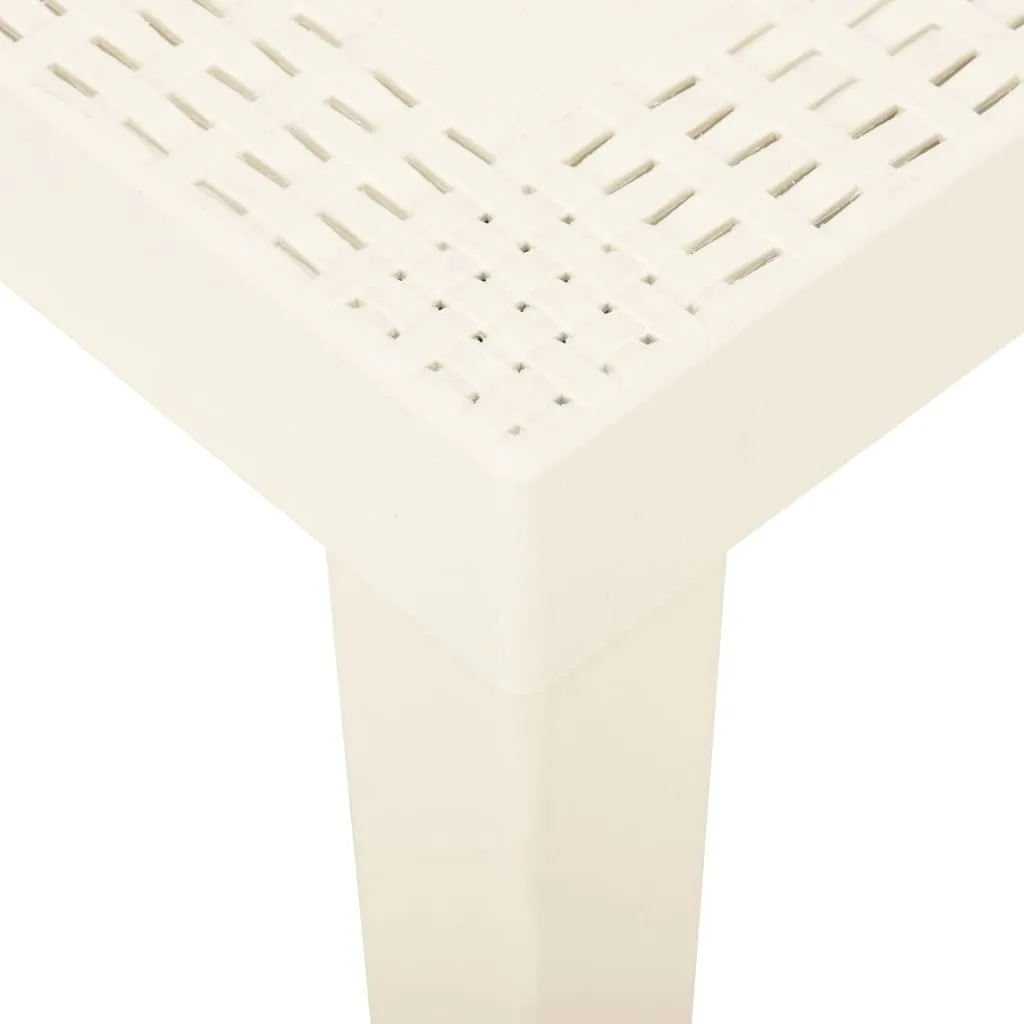 Patio Table White 31.1"x25.6"x28.3" Plastic