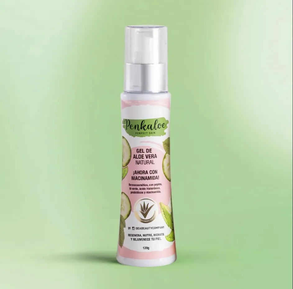 Penkaloe Natural Aloe Vera Gel with Niacinamide, Hyaluronic Acid and Peptides, 120g
