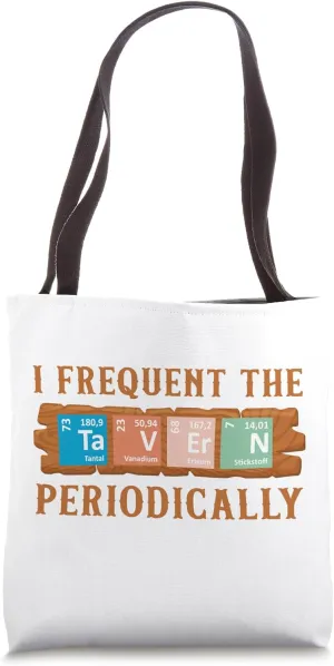 Periodic Table Knight Tavern Medieval Chemistry Science Tote Bag