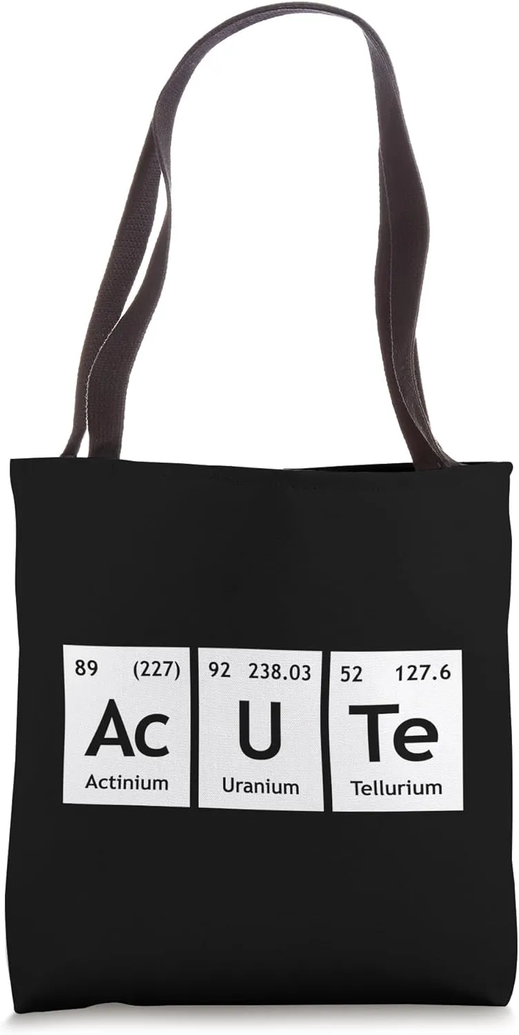 Periodic Table of Elements Chemistry Fun Words AcUTe Tote Bag