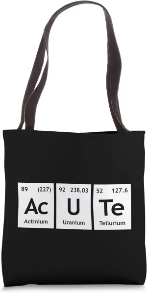 Periodic Table of Elements Chemistry Fun Words AcUTe Tote Bag