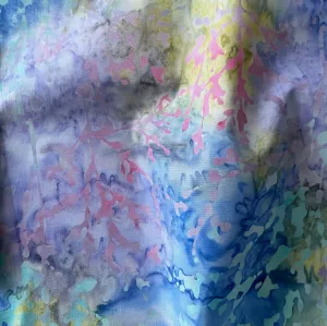 Periwinkle & Cobalt Splash Cotton Batik (Made in Indonesia)