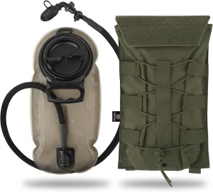 PETAC GEAR 1.5L / 3L Tactical Hydration Pack，Molle Carrier Pouch for 50 oz /100 oz Hydration Bladder Daypack Water Backpack.