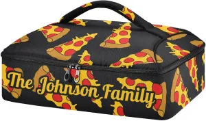 Pizza Custom Casserole Carrier Bag for Hot&Cold Food Personalized Insulated Food Dish Bag Tote for Cookouts Picnic