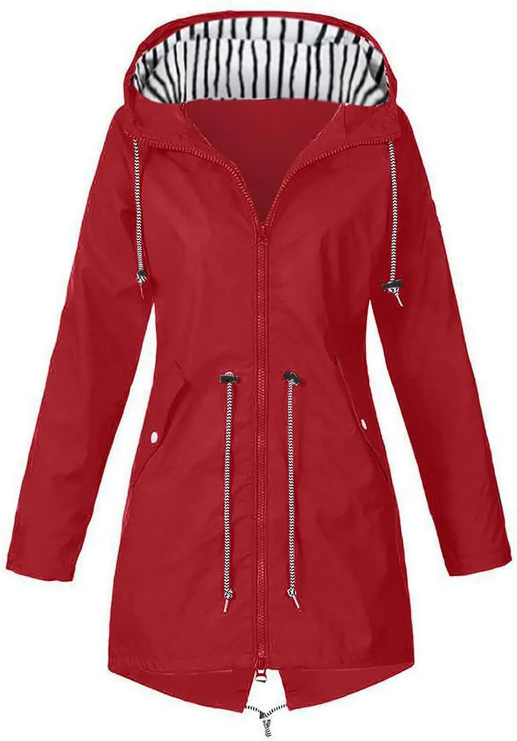 Plus Size Raincoat Women Long Hooded Trench Coats Lined Windbreaker Travel Jacket Outdoor 2023 Long Hooded Jackets