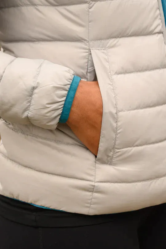 Polar Ladies Reversible Down Jacket - Petrol Soft Grey