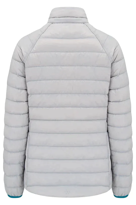 Polar Ladies Reversible Down Jacket - Petrol Soft Grey