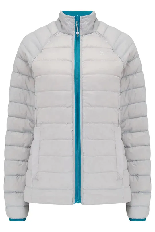 Polar Ladies Reversible Down Jacket - Petrol Soft Grey
