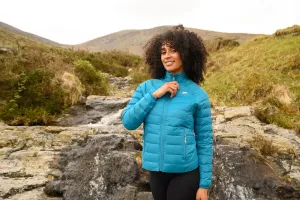 Polar Ladies Reversible Down Jacket - Petrol Soft Grey
