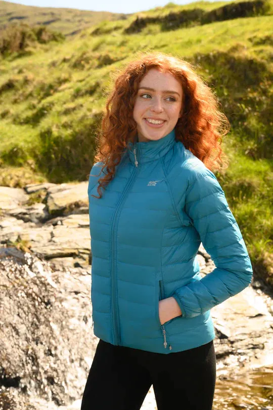 Polar Ladies Reversible Down Jacket - Petrol Soft Grey