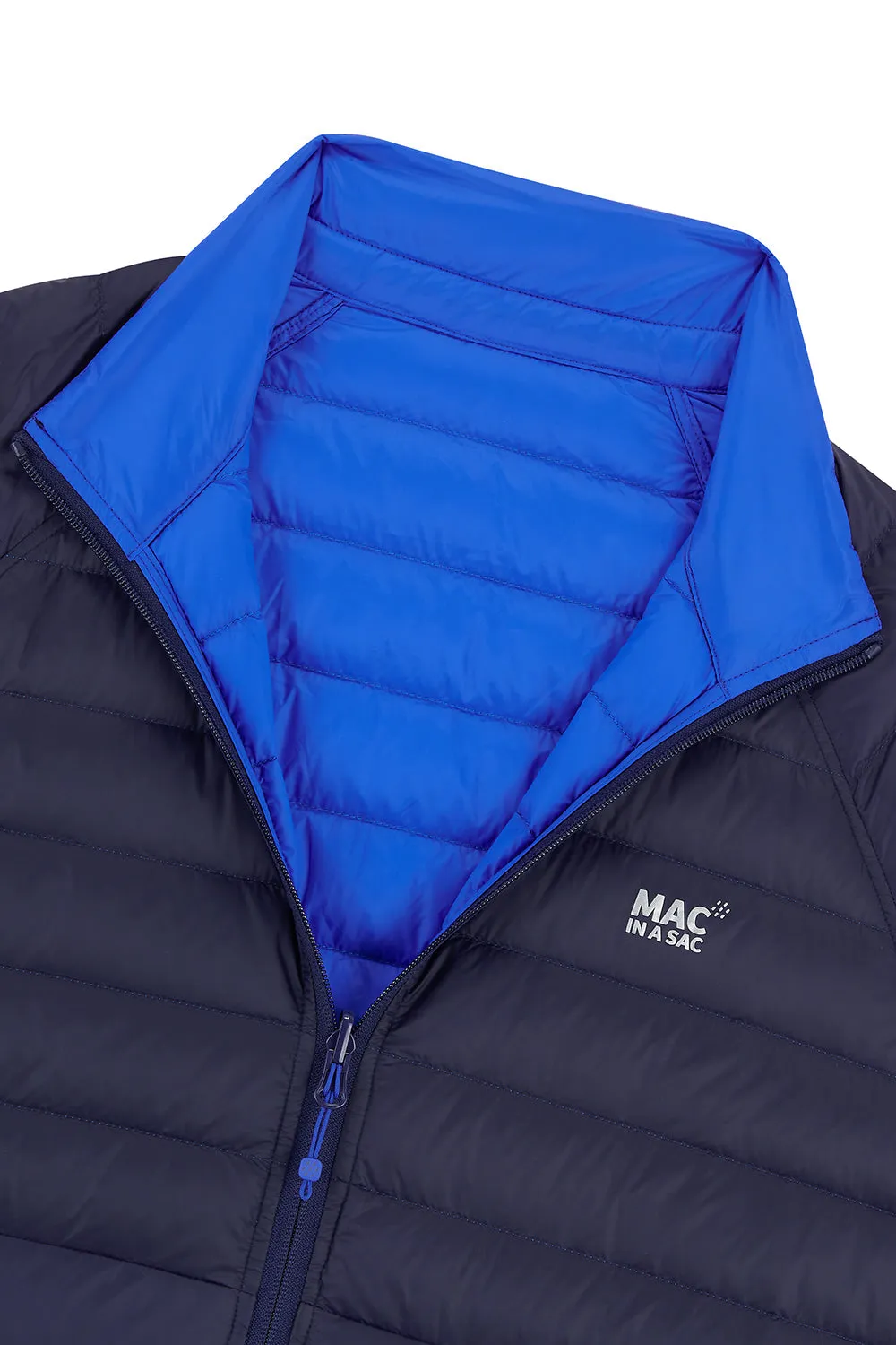 Polar Mens Reversible Down Jacket - Navy Saxe Blue