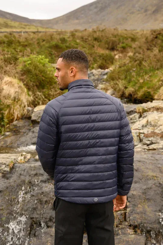 Polar Mens Reversible Down Jacket - Navy Saxe Blue