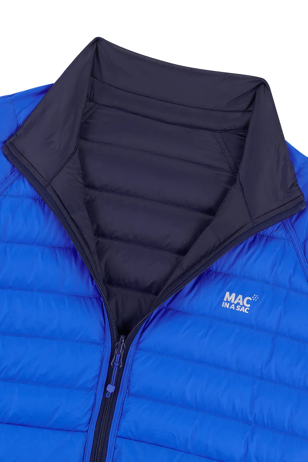 Polar Mens Reversible Down Jacket - Navy Saxe Blue