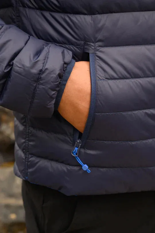 Polar Mens Reversible Down Jacket - Navy Saxe Blue