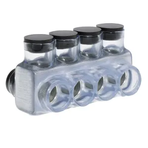 Polaris Vision Tap IPLD500-4CB Insulated Connector-4 Port Dual-Sided Entry-500 MCM-4 AWG-1 Pack-Clear