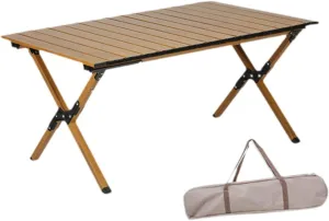 Portable Aluminum Camping Table Lightweight Foldable Outdoor Dining Table for Picnics and BBQs