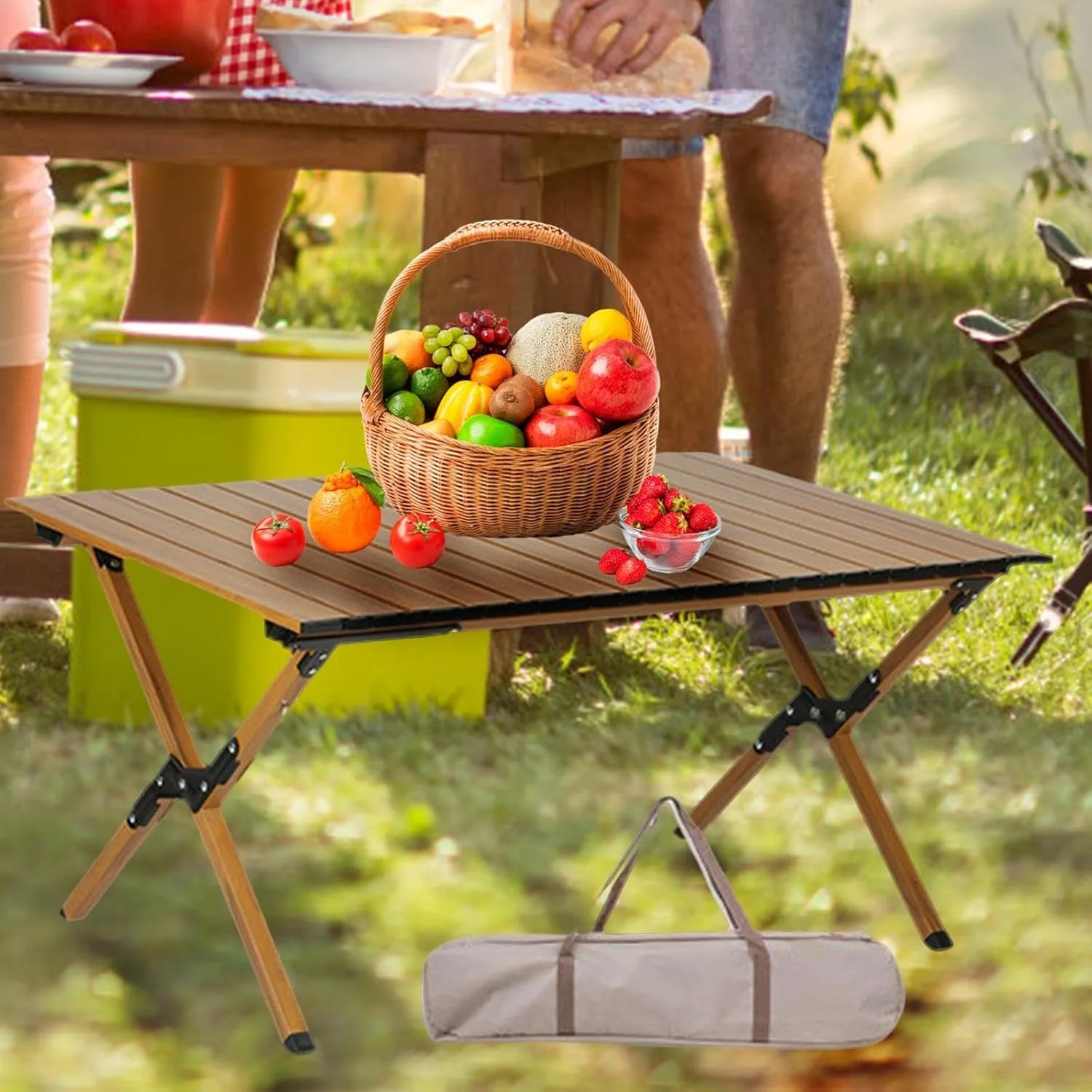 Portable Aluminum Camping Table Lightweight Foldable Outdoor Dining Table for Picnics and BBQs