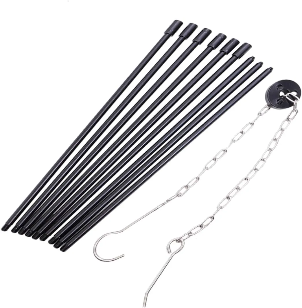 Portable Camping Cookware Holder 3 Section Camping Tripod Stand Rainy Weather Soup Cooking Easy to Carry