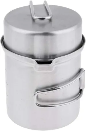 Portable Camping Cookware Set Stainless Steel Pot Pan for Outdoor Camping Hiking Picnic