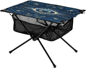 Portable Camping Table Foldable with Mesh Storage Lightweight Compact Camp Tent Side Table for Outside,Camping,Hiking,Tailgating,Blue Eye