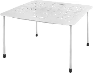 Portable Folding Dining Table for 4-6 People, Steel Outdoor Camping Picnic Table Set, Durable & Waterproof, Stainless Steel, Ideal for BBQ & Parties
