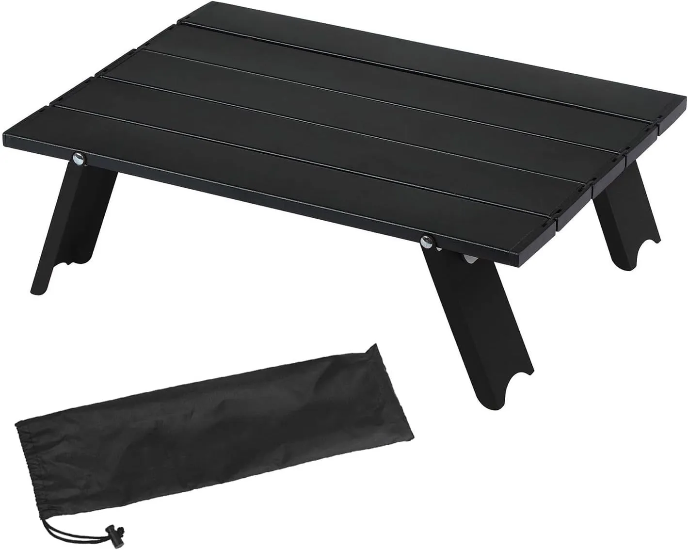 Portable Folding Table Camping Ultralight Aluminum Solid Construction Strong Load-Bearing High Stability Mini Size Collapsible