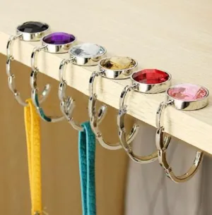 Portable Metal Foldable Purse Hook (Handbag Hanger & Folding Table Hook)