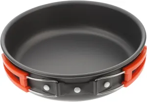 Portable Outdoor Frying Pan Non Stick Camping Cookware with Scald Handle Lightweight Design for Hiking Backpacking and Picnics Easy to Store