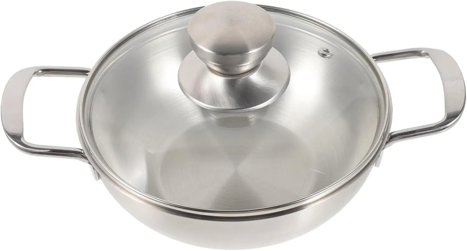 Portable Outdoor Pot Household Hot Pot Mini Portable Cooking Pot Cookware for Kitchen Metal Pans for