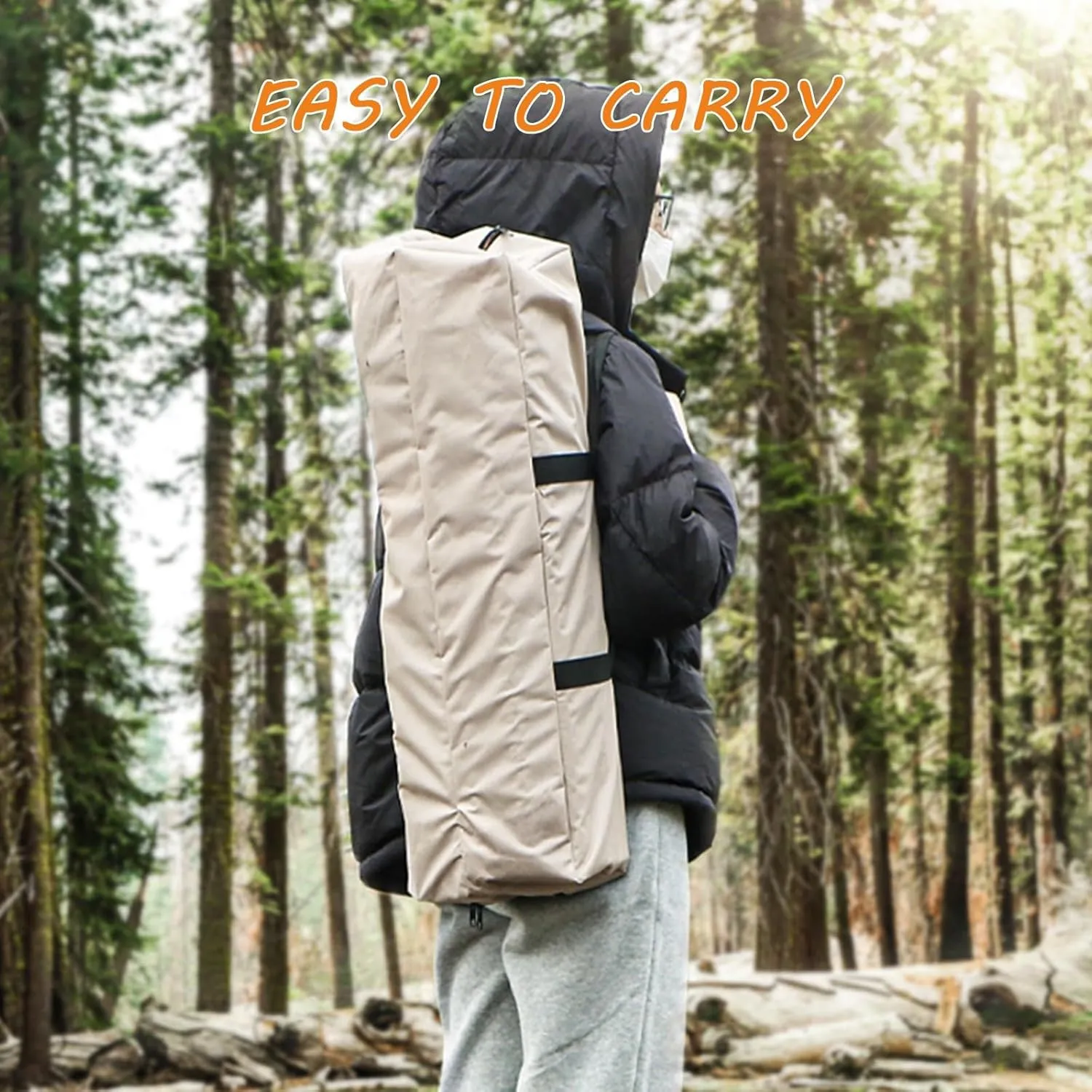Portable Roll Up Camping Table, Ultralight Aluminum Folding Picnic Table with Carry Bag, X-Shape Support, Foldable Camp Table for Hiking, Fishing, Beach, Cooking