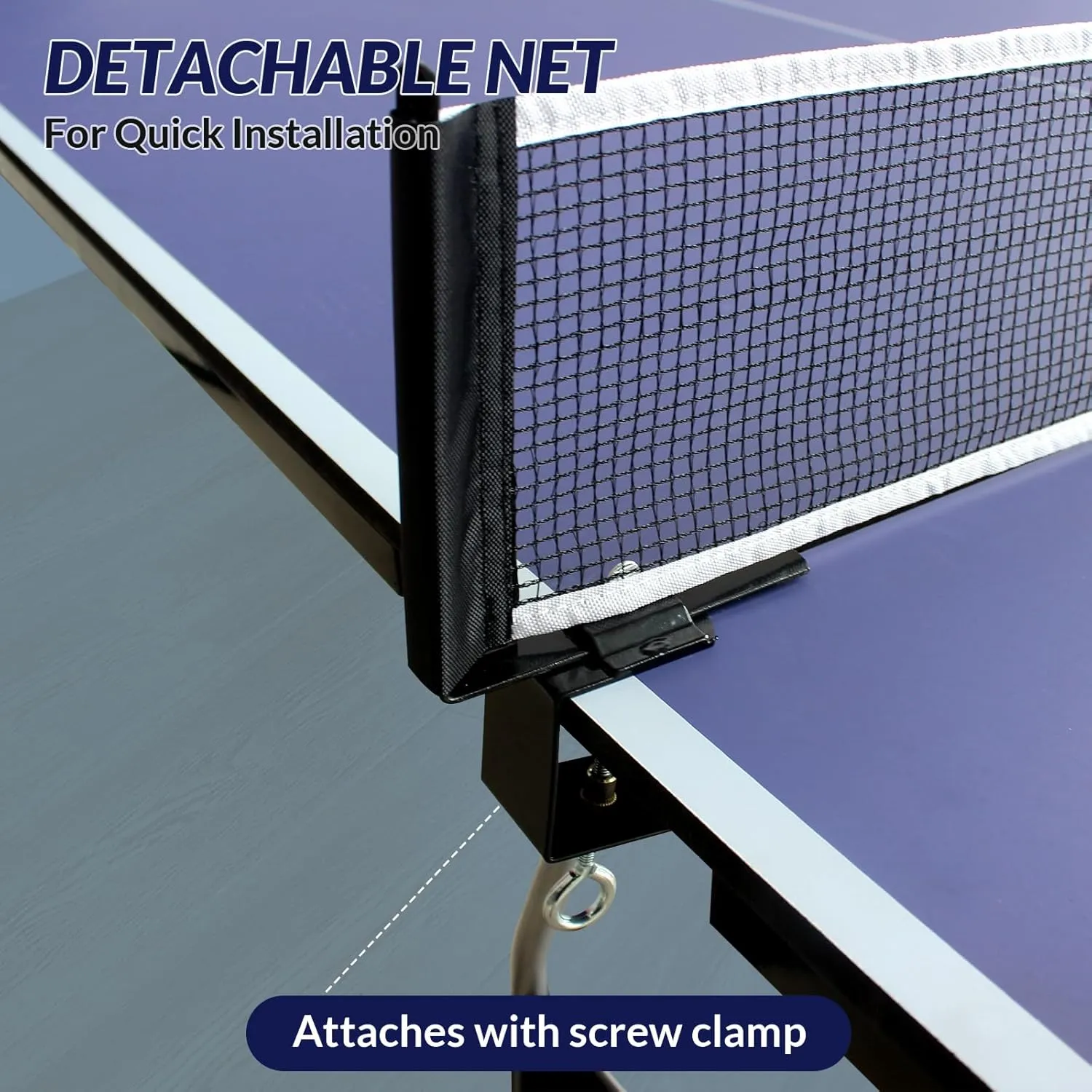 Portable Table Tennis Table, Foldable Ping Pong Game Set for Indoor/Outdoor, Ping Pong Table Top with Net, 2 Paddles and 3 Balls, Playback Mode,10 Minute Quick & Easy Assembly